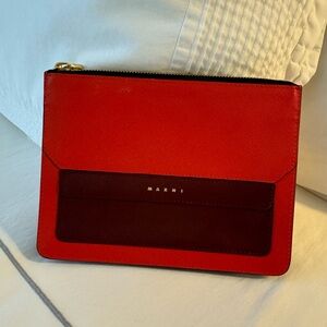 Marni zip clutch bag